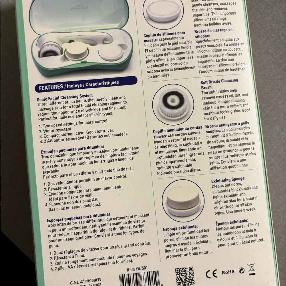 Pure Radiance Facial Cleansing Brush - White